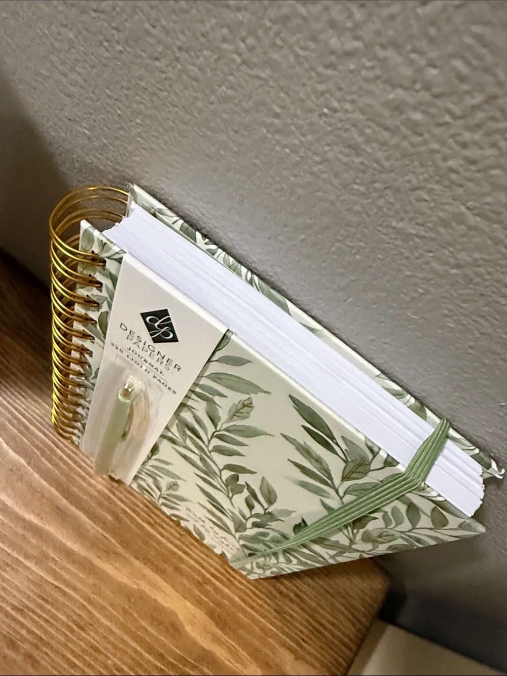 Boutique Green Botanical Spiral Journal with Pen - 